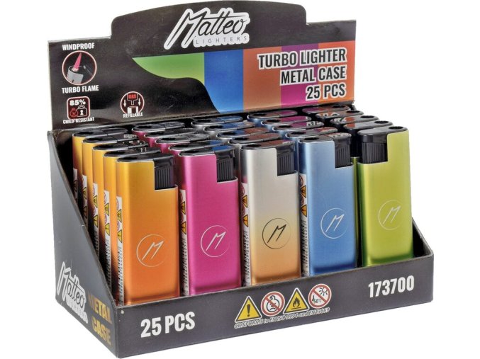 Zapalovač Matteo Metal Turbo Matt Destiny