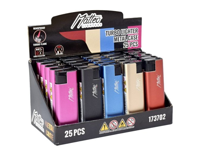 Zapalovač Matteo Metal Turbo Matt Zenith