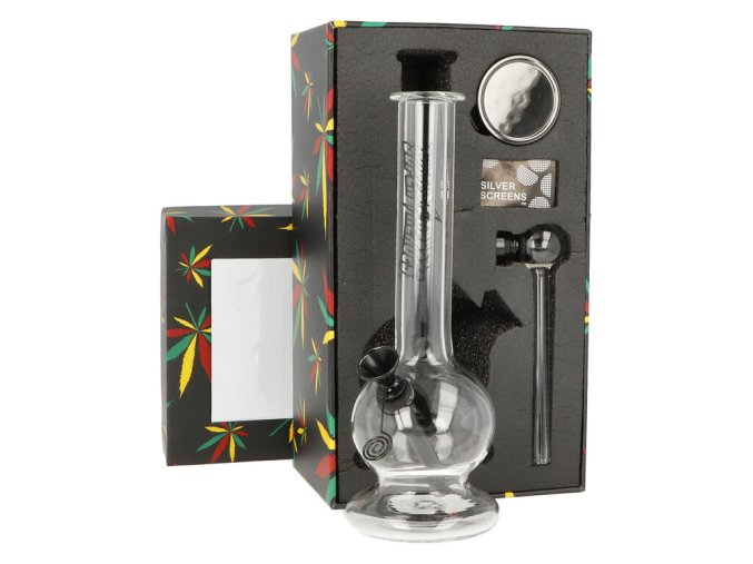 Skleněný bong Super HeroesGiftset Black, 20cm