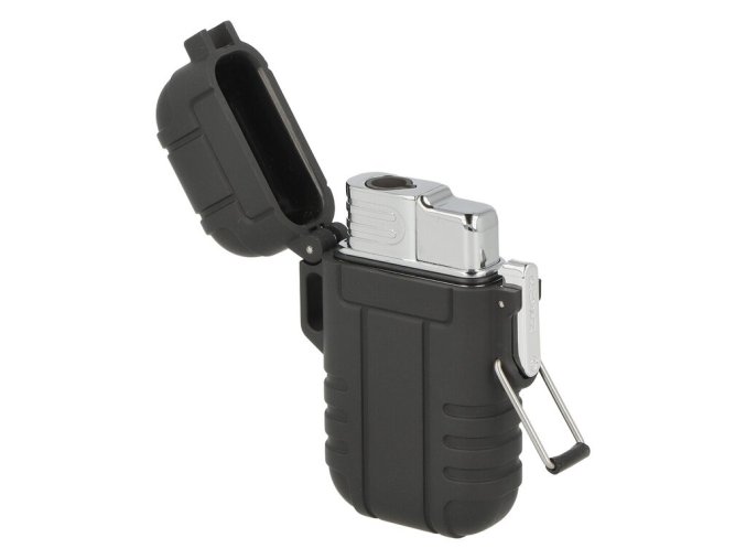 Tryskový zapalovač Eurojet Toft, rubbered, black