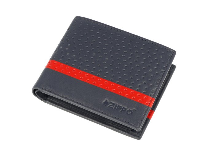 Zippo peněženka, kožená, Navy blue, bankovky + karty + mince