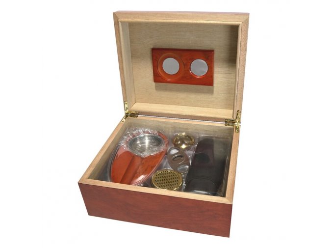 Doutníkový Humidor Set Redus, hnědý, stolní