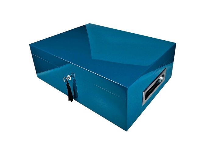 Humidor na doutníky Villagio, modrý, stolní