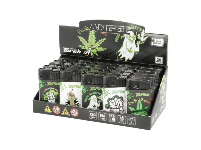 Zapalovač Angel JET Cannabis Design