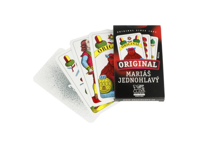 Mariášové karty jednohlavé, papírová krabička