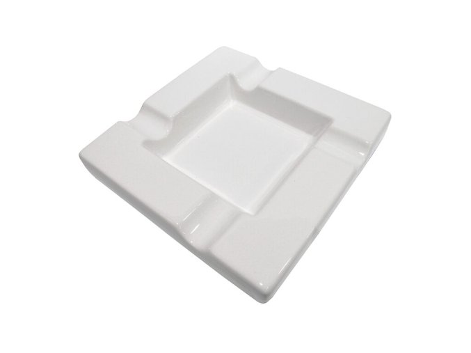 Doutníkový popelník Gnore, keramický, bílý