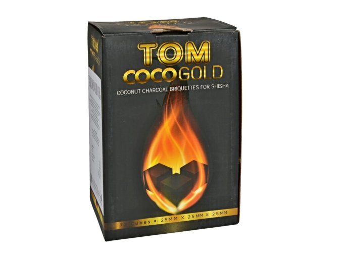 Uhlíky do vodní dýmky Tom Cococha Gold, kokosové, dlouhohořící, 1kg