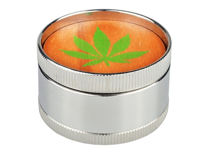 Drtič tabáku Dreamliner kovový Green Leaf, 50mm
