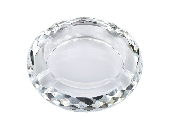 Doutníkový popelník křišťál Honeycomb 18cm, 4D, čirý