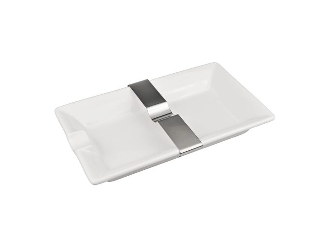 Doutníkový popelník keramický 1D, bílý