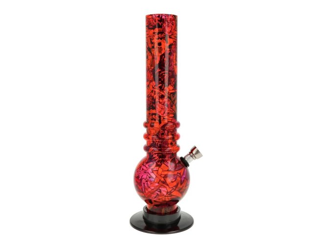 Bong akrylový Graffiti červený 26cm