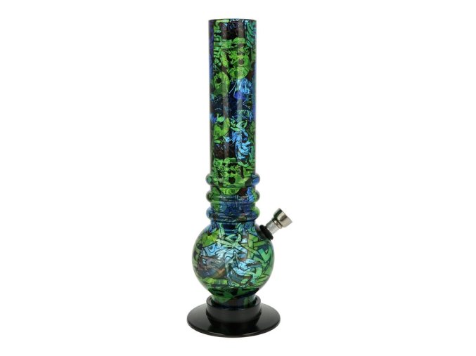 Bong akrylový Graffiti modrozelený 26cm