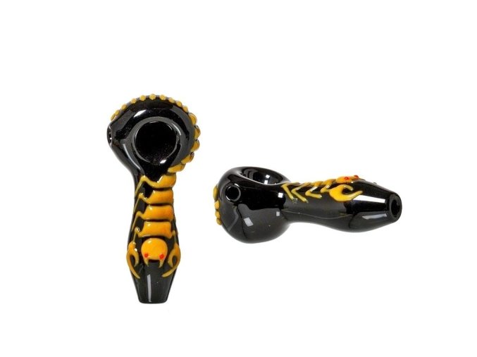 Šlukovka skleněná Grace Glass Scorpion Orange, 11cm