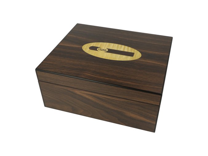 Humidor na doutníky Cigaros logo ořech 25D, stolní