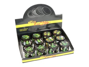 Drtič tabáku kovový WildFire Hemp, 6mix