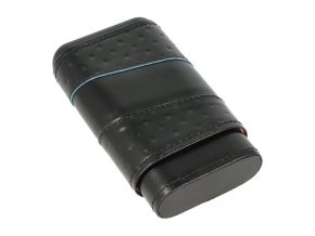 Pouzdro na 3 doutníky Spin, kožené, černé, 145mm