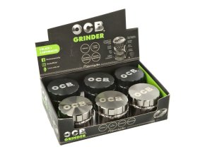 Drtič tabáku kovový  OCB black & anthracite, 4.díl., 50mm