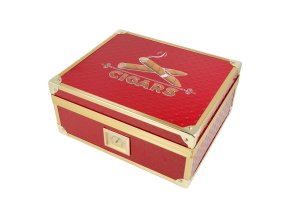 Humidor na doutníky Red/Gold 25D, 26x22x11,5cm