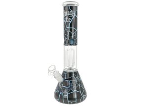 Skleněný bong s perkolací Lamanos Blues, 36cm