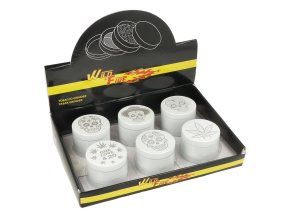 Drtič tabáku kovový Wildfire White&amp;Silver, 49mm