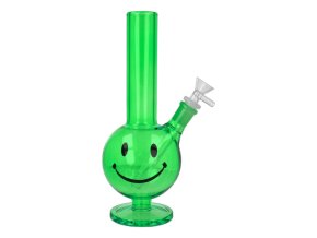 Skleněný bong Smily Green, 25cm