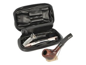 Sada dýmka Angelo, startovací set, dýmka zahnutá + etue III, filtr 9mm