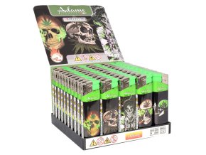 Zapalovač Adamo Piezo Weed Skull
