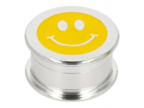 Drtič tabáku kovový Smiley, 3.dílný, 52mm