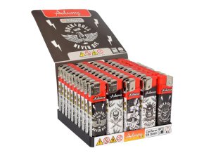 Zapalovač Adamo Piezo Slim Rock & Roll
