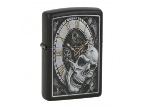 Zapalovač Zippo Skull Clock, matný