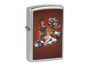 Zapalovač Zippo Barber Shop Pin-up Design, satin