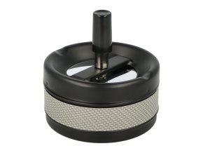 Cigaretový popelník kovový otočný Carbon/Grey, 9cm