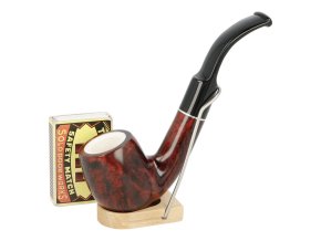 Dýmka Jean Claude Meerschaum zahnutá, II, filtr 9mm