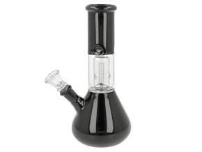 Skleněný bong s perkolací Super Heroes Černý Ice, 22cm