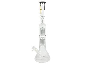 Skleněný bong s perkolací Super Heroes Beaker Věž Transparent., 59cm