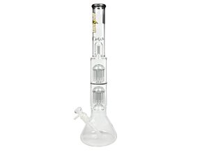 Skleněný bong s perkolací Super Heroes Beaker Věž Transparent., 59cm