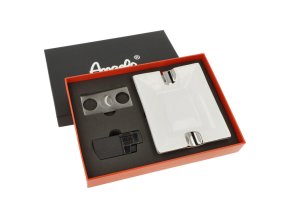 Doutníková sada Angelo bílá, popelník, zapalovač, ořezávač