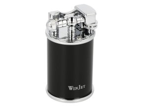 Tryskový zapalovač Winjet Soft Flame černý/stříbrný, stolní