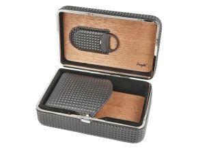 Humidor na doutníky Angelo Diamond Black II 19x12,5x7cm