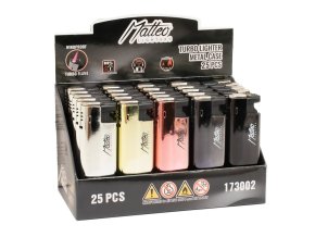 Zapalovač Matteo Turbo Metal Elegant Col.