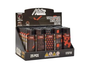 Zapalovač Matteo Metal Turbo Red Des.