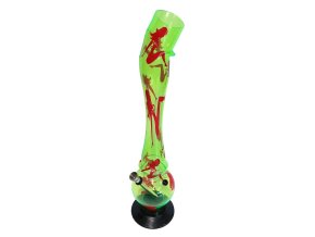 Bong Womeo akryl (plast), 39 cm, žlutozelený