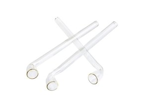 Šlukovka skleněná HM, zahnutá čirá