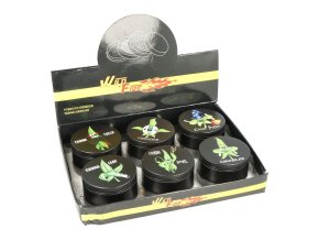 Drtič tabáku kovový WildFire Cannaclown 60mm, 6mix