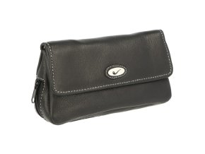 Pouzdro na 2 dýmky etue Pipe Emblem černé, kůže