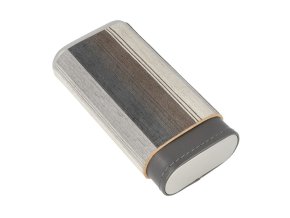 Pouzdro na 3 doutníky Angelo Tweener Wood/Leather Stripes, 140mm