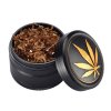 Drtič tabáku kovový Champ High ALU Golden Leaf 63mm, černý