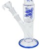 Skleněný bong s perkolací Loki Blue, 29cm