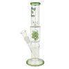 Skleněný bong Loki Green s perkolací, 29 cm