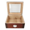 Humidor na doutníky červenohnědý prosklený 25D, 26x22x12cm